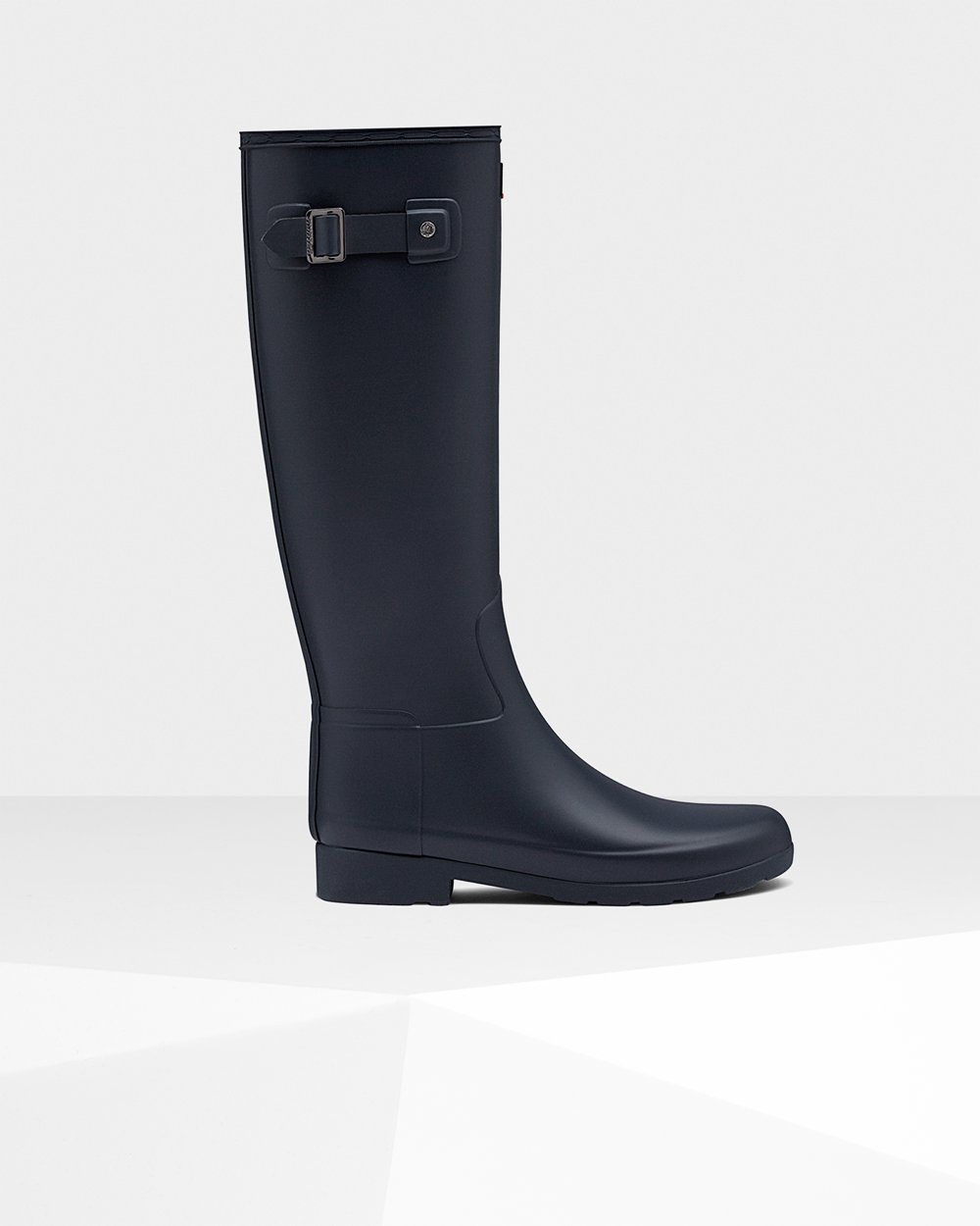 Womens Hunter Tall Rain Boots Navy - Refined Slim Fit - 0821543-VP